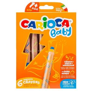 Carioca Baby Farveblyanter - 3-I-1 - 6 Stk - Multifarvet - Carioca - Onesize - Farvesæt