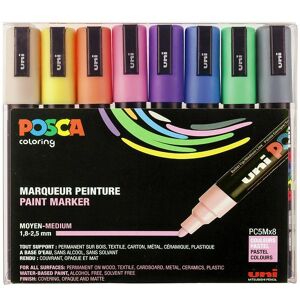 Posca Tuscher - Pc-5m - 8 Stk. - Pastelfarver - Posca - Onesize - Tusch