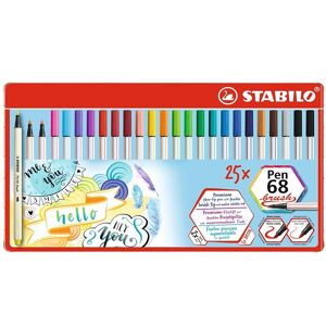 Stabilo Tuscher - Pen 68 Brush - 25 Stk. - Multifarvet - Stabilo - Onesize - Tusch