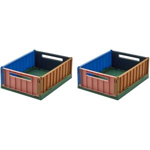 Liewood Foldekasse - 25x18x9,5 Cm - Small- 2-Pak - Eden Multi  - Liewood - Onesize - Foldekasse