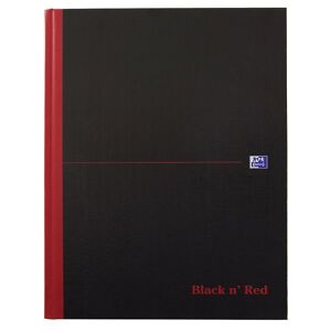 Oxford Notesbog - Hard Cover - Kvadreret - A4 - Sort/rød - Oxford - Onesize - Notesbog