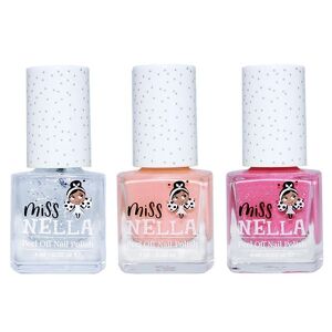 Miss Nella Neglelak - 3-Pak - Peach Slushie/confetti Clouds/wate - Miss Nella - Onesize - Neglelak