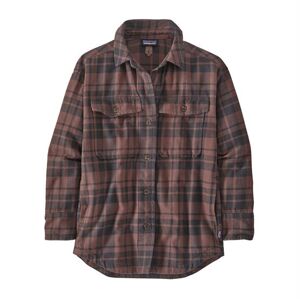 Patagonia Womens HW Fjord Flannel Overshirt, Ice Caps / Dusk M