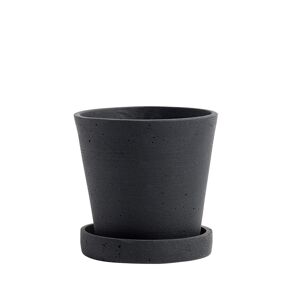 HAY ACC HAY Flowerpot with Saucer - Small - Black