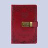 Dagbog med lås til piger - Læder kodeord låsning journal søde hemmelige dagbøger notesbog med A5 Claret