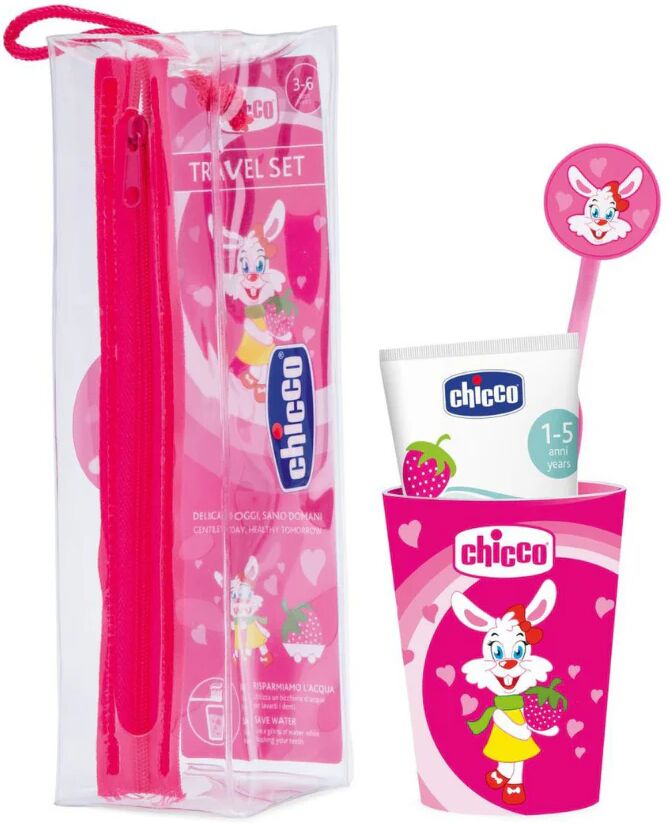 Set de cuidado bucal rosa Chicco 3A+