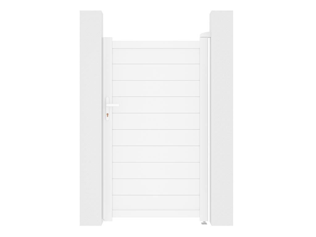 EXPERTLAND Portón batiente aluminio Ancho 103 x Alt. 181 cm blanco - NAZARIO