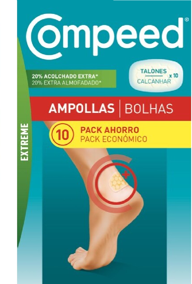 Compeed Parches deportivos para ampollas en el talón 10&nbsp;un.