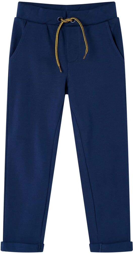 vidaXL Pantalones infantiles con cordón azul marino 104