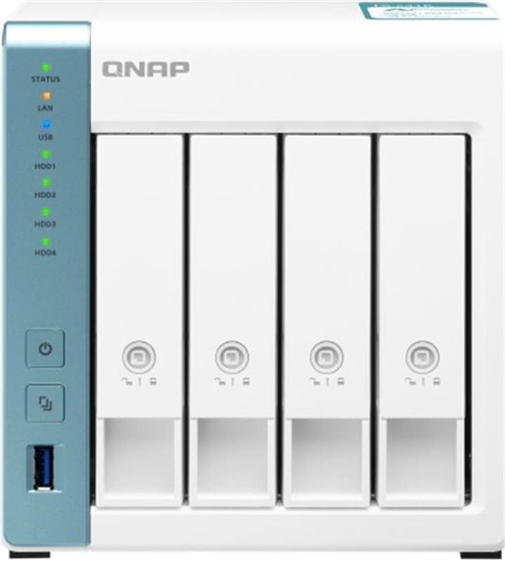 Informatica ts-431k nas qnap t 431k - 4 bahías (3.5/2.5) - cpu al-214 1.7ghz - 1gb ddr3 - 2*gi