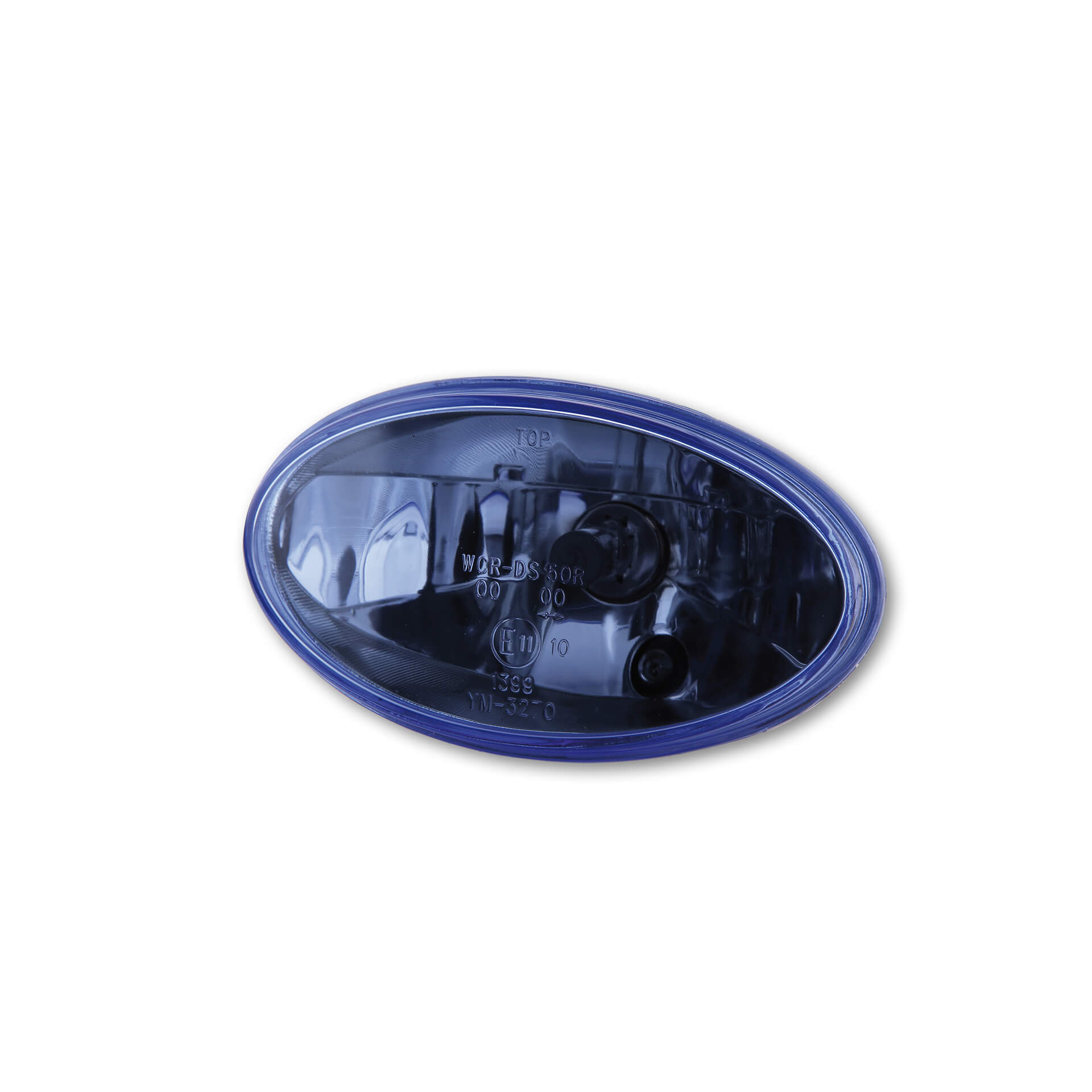 HIGHSIDER H4 inserto ovalado, de cristal claro de color azul, con luz de estacionamiento -