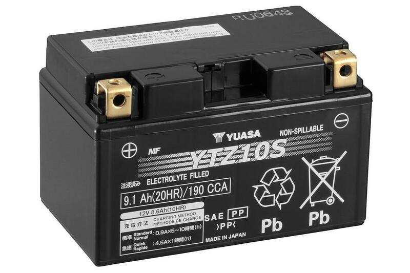 YUASA Batería   W/C sin mantenimiento activada de fábrica - YTZ10S Batería AGM de alto rendimiento libre de mantenimiento -