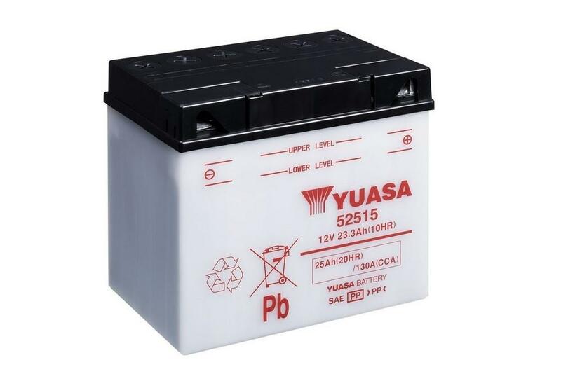 YUASA Batería  Convencional Sin Acid Pack - 52515 Batería sin paquete ácido -