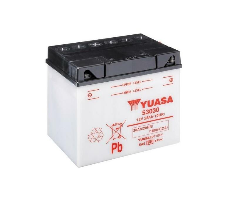 YUASA Batería  Convencional Sin Acid Pack - 53030 Batería sin paquete ácido -