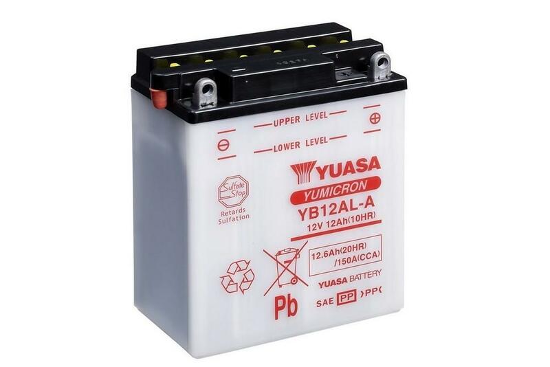 YUASA Batería  Convencional Sin Acid Pack - YB12AL-A Batería sin paquete ácido -