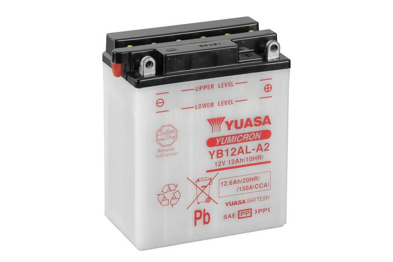 YUASA Batería  Convencional Sin Acid Pack - YB12AL-A2 Batería sin paquete ácido -
