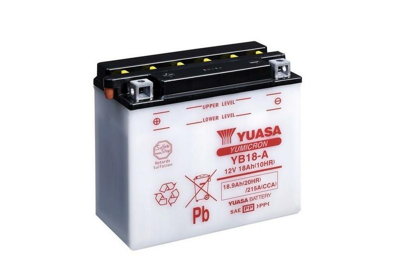 YUASA Batería  Convencional Sin Acid Pack - YB18-A Batería sin paquete ácido -