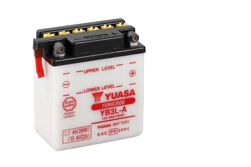 YUASA Batería  Convencional Sin Acid Pack - YB3L-A Batería sin paquete ácido -