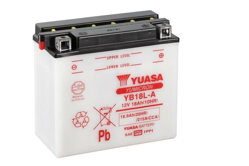 YUASA Batería  Convencional Sin Acid Pack - YB18L-A Batería sin paquete ácido -