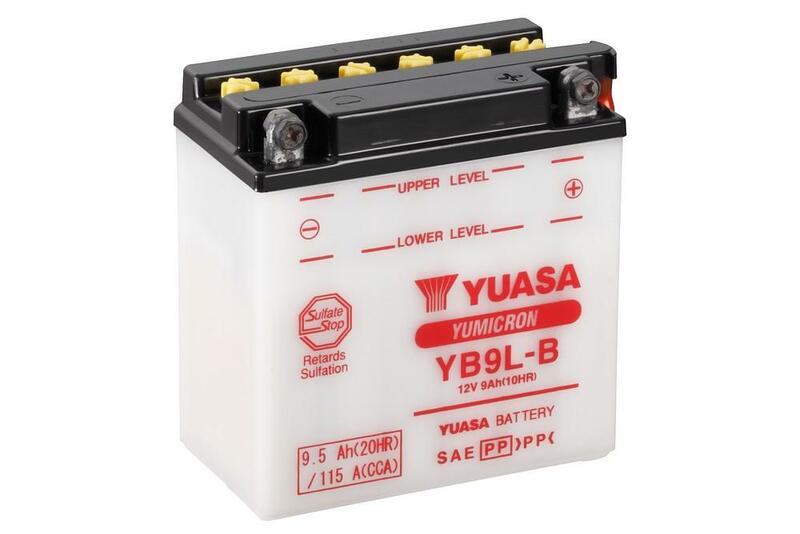 YUASA Batería  Convencional Sin Acid Pack - YB9L-B Batería sin paquete ácido -  (135 mm)