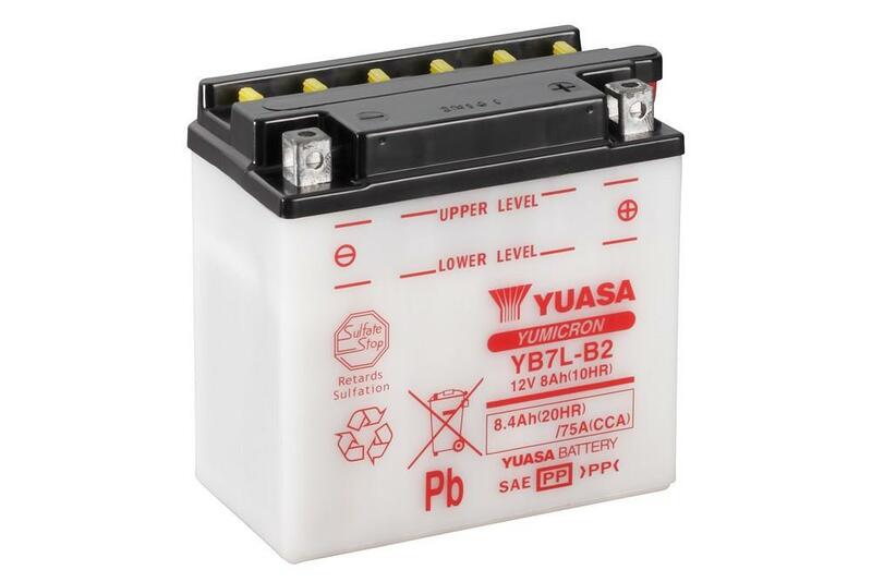 YUASA Batería  Convencional Sin Acid Pack - YB7L-B2 Batería sin paquete ácido -  (135 mm)