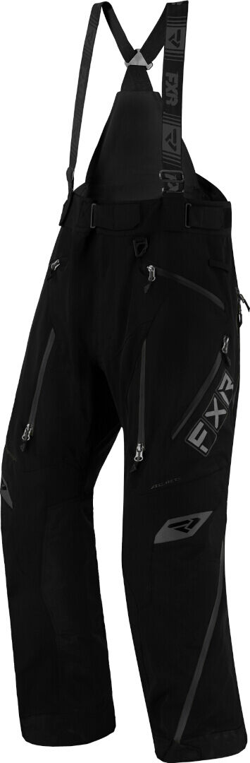 FXR Maverick Lite Pantalones baberos para motos de nieve - Negro