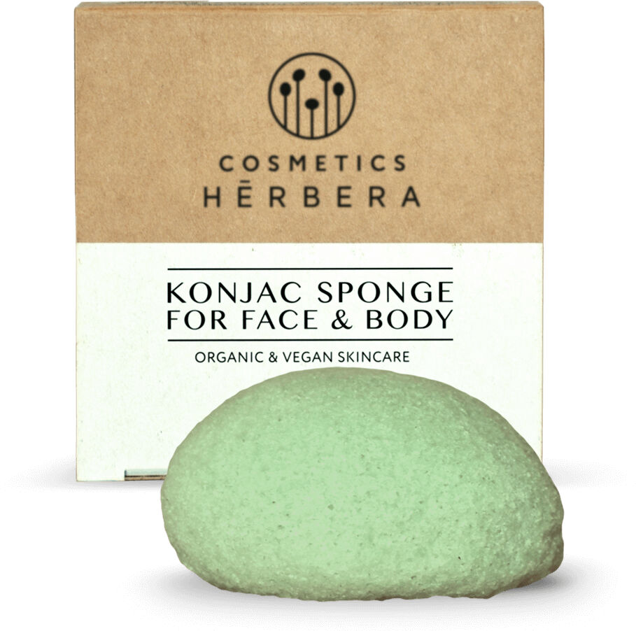 Herbera Esponja facial y corporal de Konjac con Té Verde