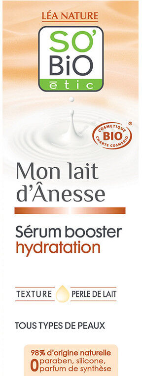 SO'BiO étic Sérum Booster hydratation Mon Lait d'Ânesse