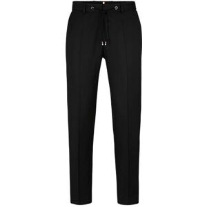 Boss Slim-fit trousers in virgin wool with drawstring waist