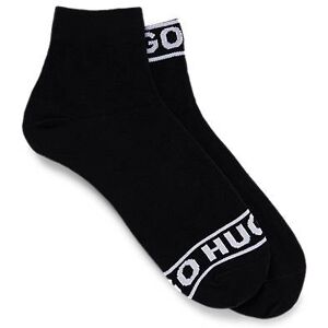 HUGO Two-pack of quarter-length socks with logo cuffs