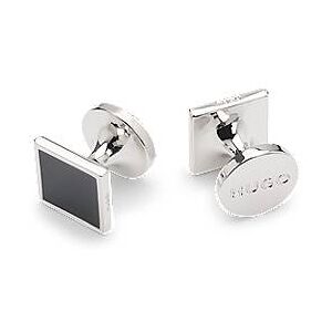 HUGO Square cufflinks with enamel core and logo