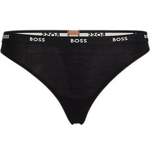 Boss Low-rise thong in stretch jersey with logo waistband