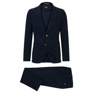 Boss Slim-fit suit in stretch fabric with cotton