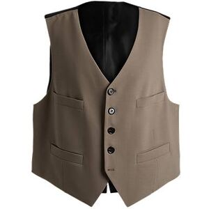 Boss Five-button waistcoat in stretch wool and adjustable strap