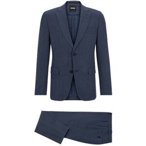 Boss Slim-fit suit in micro-patterned performance fabric