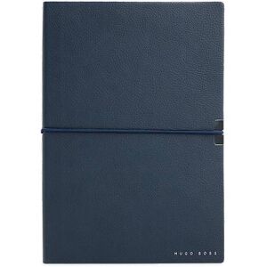 Boss A5 navy faux-leather notepad