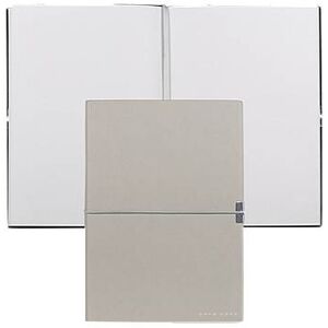 Boss A5 notebook in grey faux leather with elasticated band