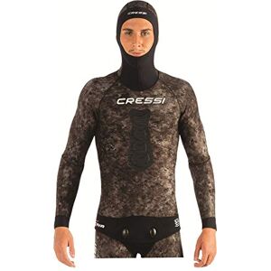 Cressi Tracina Jacket Wetsuit Freitauchen und Fischen Neoprenanzug Jacke in Neopren Gefüttert Außen Glatt Innen, Erhältlich in der Version 3.5/5/7 mm für Männer