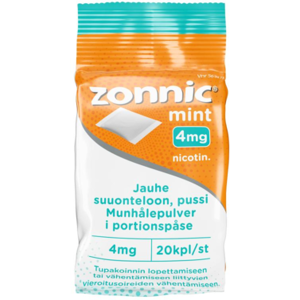 ZONNIC MINT pussi suuonteloon 4 mg 20 kpl