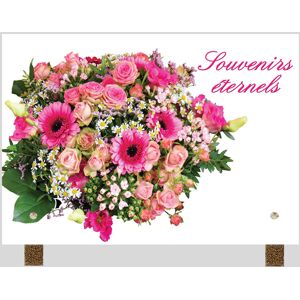 La Boutique Funéraire Plaque funéraire rectangle - Bouquet de fleurs - Publicité