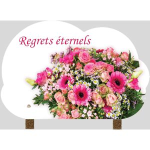 La Boutique Funéraire Plaque funéraire nuage - Bouquet de fleurs - Publicité