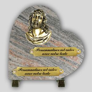 La Boutique Funeraire Coeur Funeraire Granit Juparana - Christ en bronze et s personnalisables