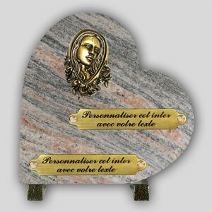 La Boutique Funeraire Coeur Funeraire Granit Juparana - Vierge en bronze et s personnalisables