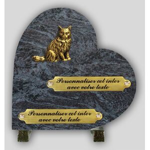 La Boutique Funeraire Coeur Funeraire Granit Mass blue - Chat en bronze et s personnalisables