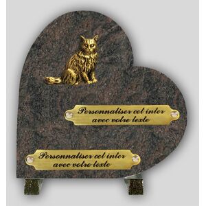 La Boutique Funeraire Coeur Funeraire Granit Himalaya - Chat en bronze et s personnalisables