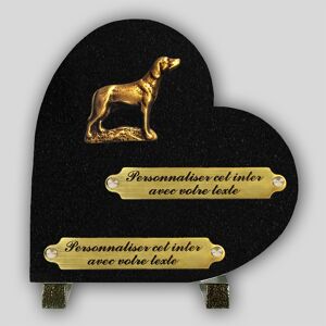 La Boutique Funeraire Coeur Funeraire Granit Noir - Chien en bronze et s personnalisables