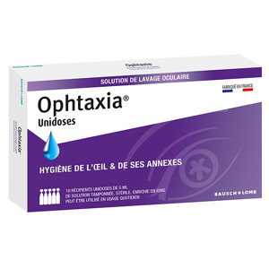 Bausch & Lomb Ophtaxia Solution pour Lavage Oculaire 10 unidoses - Publicité