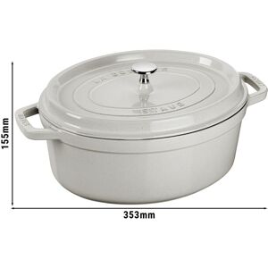 GGM Gastro - STAUB LA COCOTTE - Cocotte - ovale - 290mm - Fonte - Truffe blanche Blanc