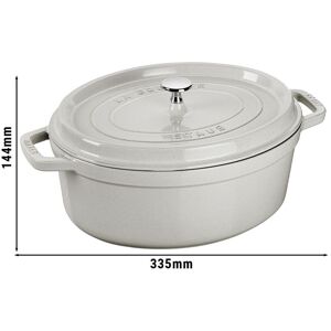 GGM Gastro - STAUB LA COCOTTE - Cocotte - ovale - 270mm - Fonte - Truffe blanche Blanc