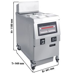 GGM Gastro - Friteuse electrique - 25 litres - 14,2 kW - avec systeme de filtration Argent